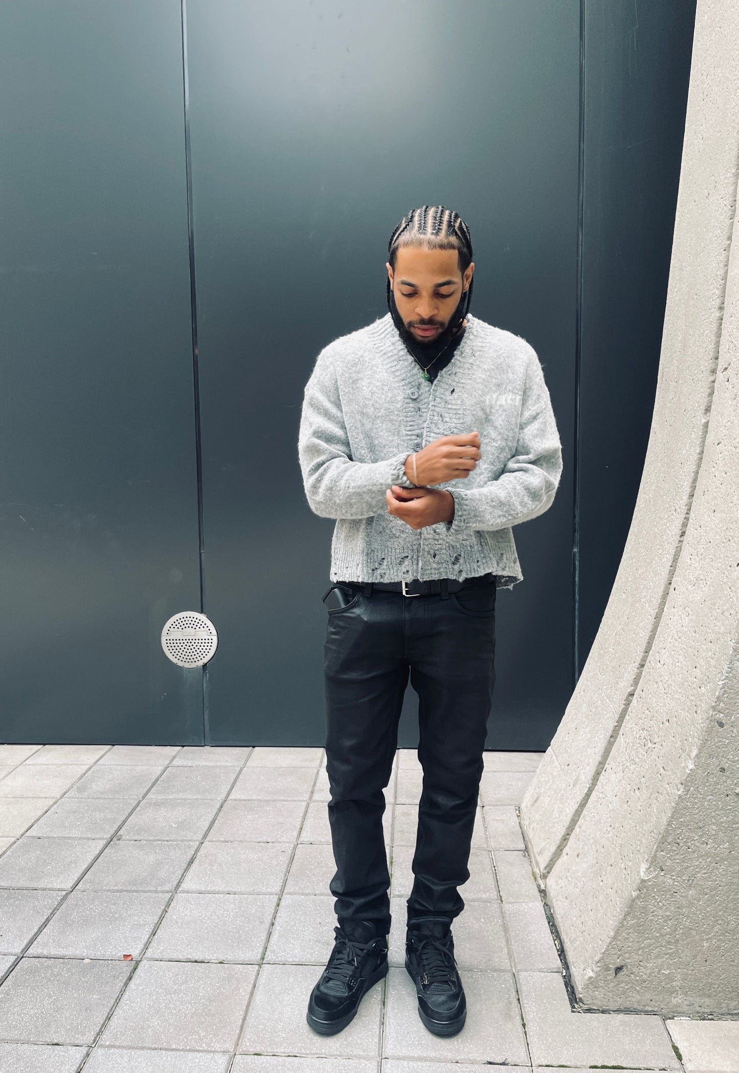 VSN Mohair Cardigan Grey