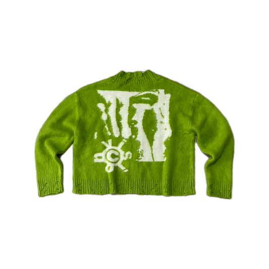 VSN Mohair Cardigan Lime