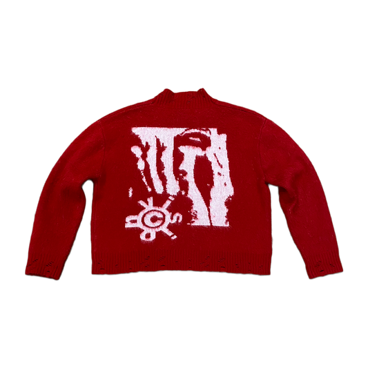 VSN Mohair Cardigan Red